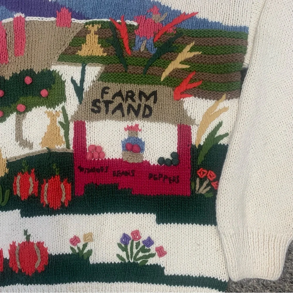 VTG Robert Scott Novelty Farm Stand Sweater - Picture 3 of 14